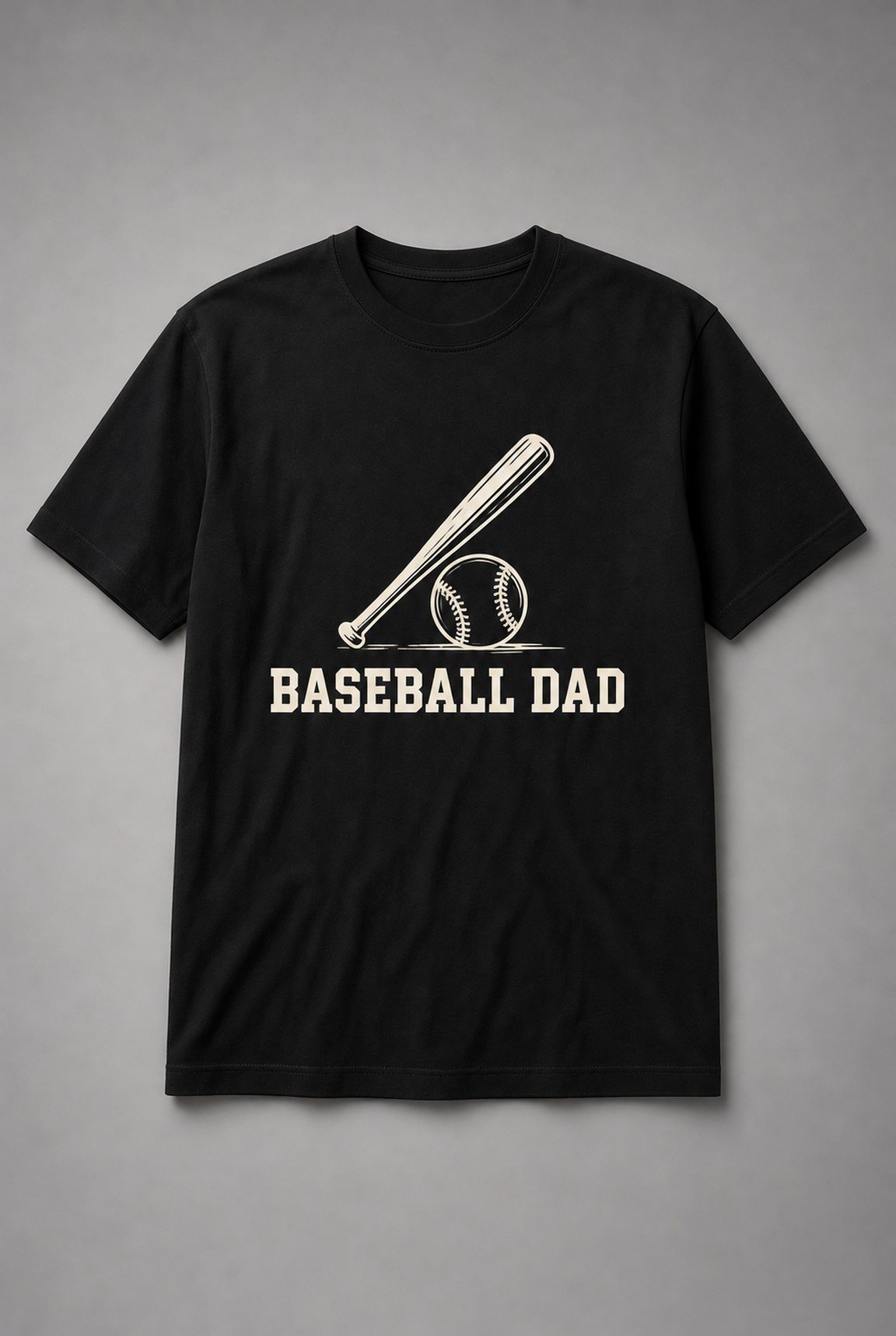 Baseball Dad Bat And Ball Unisex T-Shirt - Black